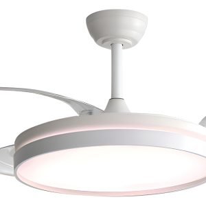 Ventilador De Techo Liliana Vthb603r 4 Aspas Retractiles 4 Blanco 1.067 M Plástico
