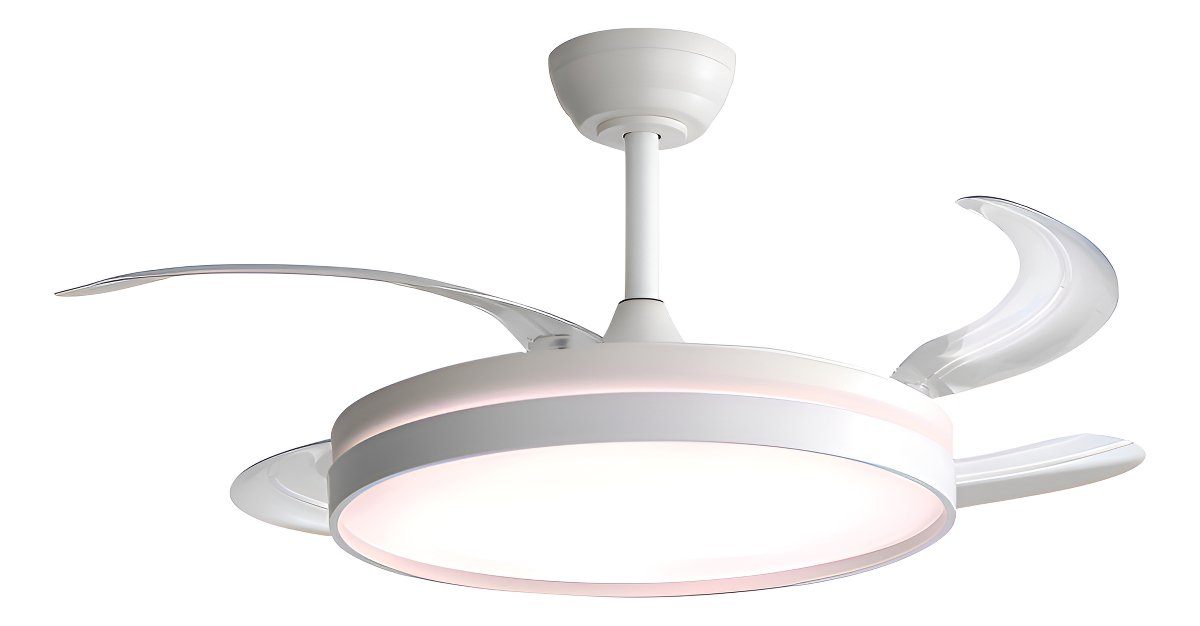 Ventilador De Techo Liliana Vthb603r 4 Aspas Retractiles 4 Blanco 1.067 M Plástico