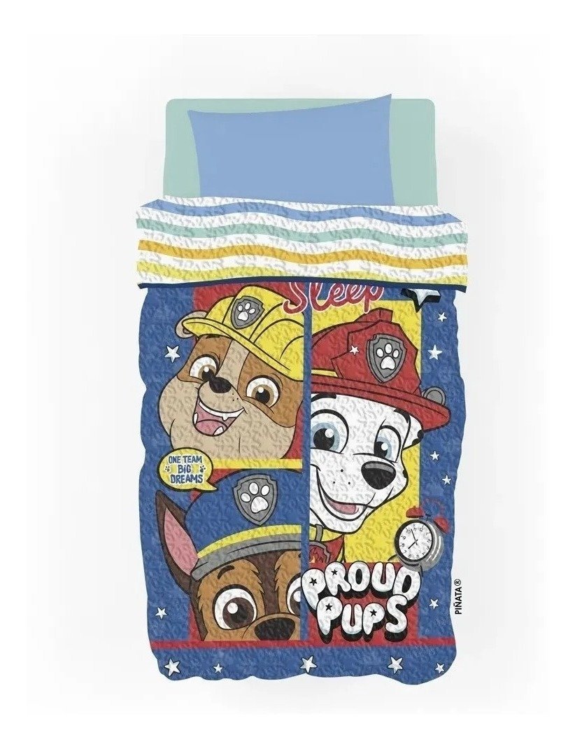 Cubrecama Cover Quilt 1 1/2 Verano Disney Piñata Paw Patrol