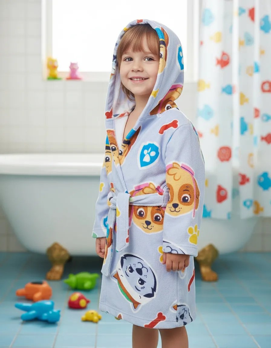 Bata De Toalla Paw Patrol 4-5 Años Piñata Celeste Celeste Paw Patrol Celeste 4-5 Años