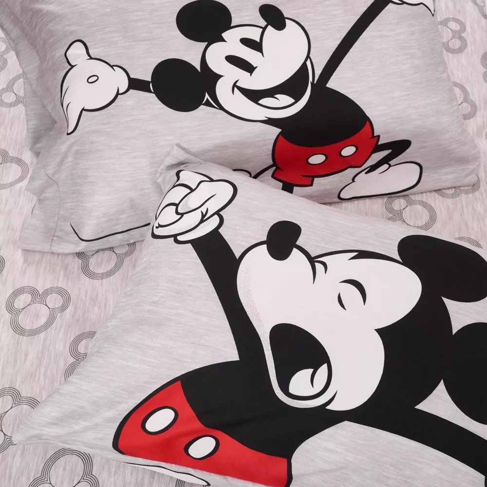 Juego De Sábanas Disney 2 Plazas Mickey Classic Grey Gris Mickey - Imagen 4
