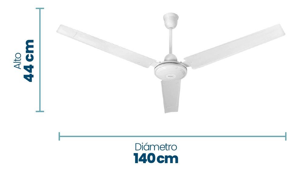 Ventilador De Techo Philco 94vtep5619p 5v 3p S/l Blanco - Imagen 2