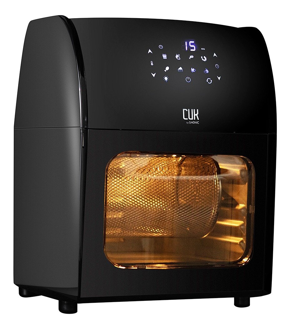 Freidora Sin Aceite Gadnic F12.0 12lts 1800w Control Digital Antiadherente Negro - Imagen 2