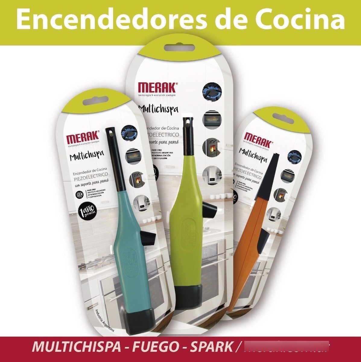 Encendedor Chispero Multichispa Para Cocina Merak Mod Corto - Imagen 4