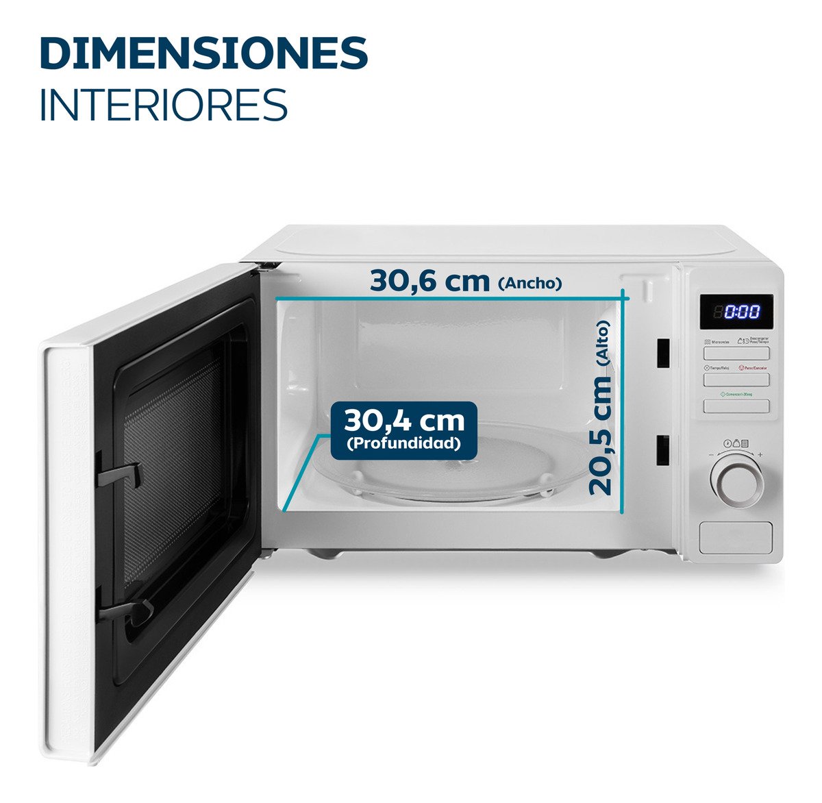 Microondas Digital Philco Mphdw20uap Color Blanco 700w 20 Litros - Imagen 5