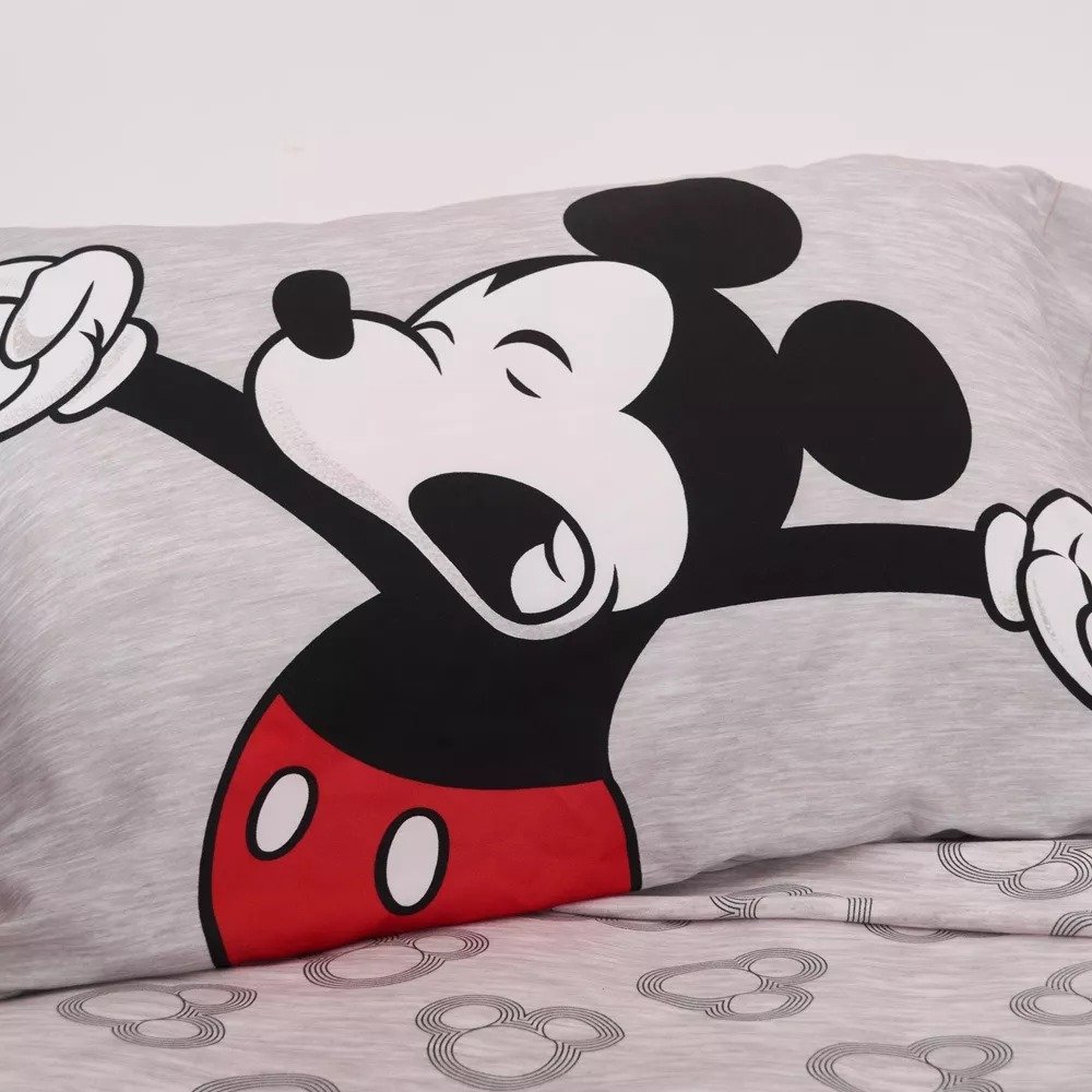 Juego De Sábanas Disney 2 Plazas Mickey Classic Grey Gris Mickey - Imagen 5