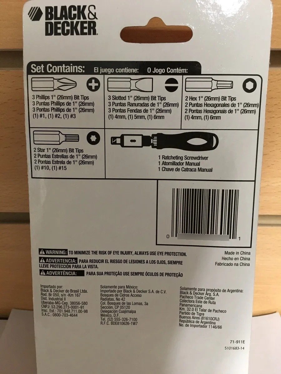 Kit Atornillador Y Puntas 11 Piezas Black Decker 71-911e - Imagen 2