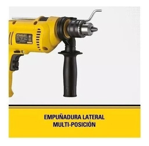 Taladro Percutor Stanley Sdh600 +caja De 19 Pulgadas+ Brocas Color Amarillo Frecuencia 50 Hz - Imagen 3