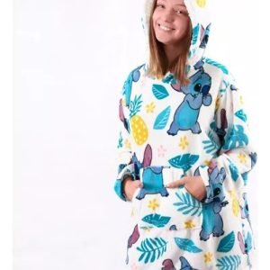 Pijama Maxi Buzo Piñata Disney Talle Unico Stitch Unisex Blanco Stitch Unico