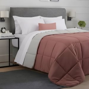 Acolchado Alcoyana Croma Color 1 1/2 Plaza Dob/faz Terracota Marrón