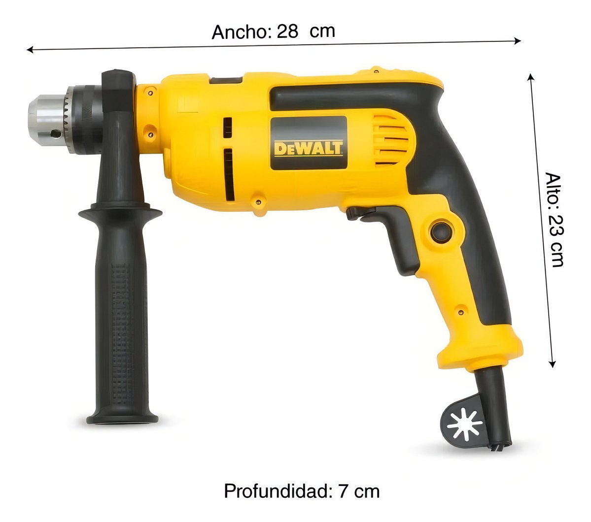 Taladro Percutor Atornillador Eléctrico De 13mm Dewalt Dwd024k 650w + Accesorio 50hz - Imagen 5
