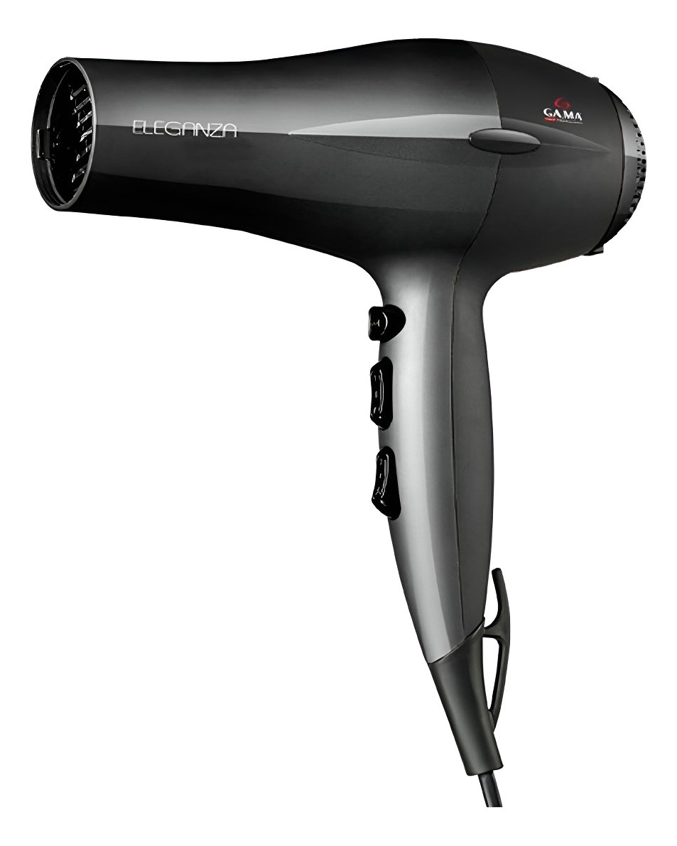 Secador De Pelo Gama Italy Eleganza 2400w Con Boquilla Negro