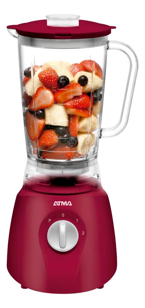 Licuadora De Vaso Atma 1.25l Roja 500w Lv241ap Rojo