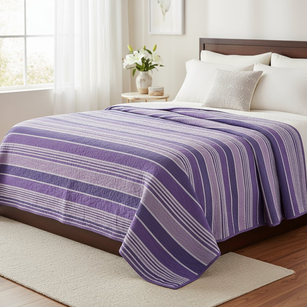 Cubrecama Yasmine Indiana Ancona 1 Plaza Verano Violeta Violeta Indiana