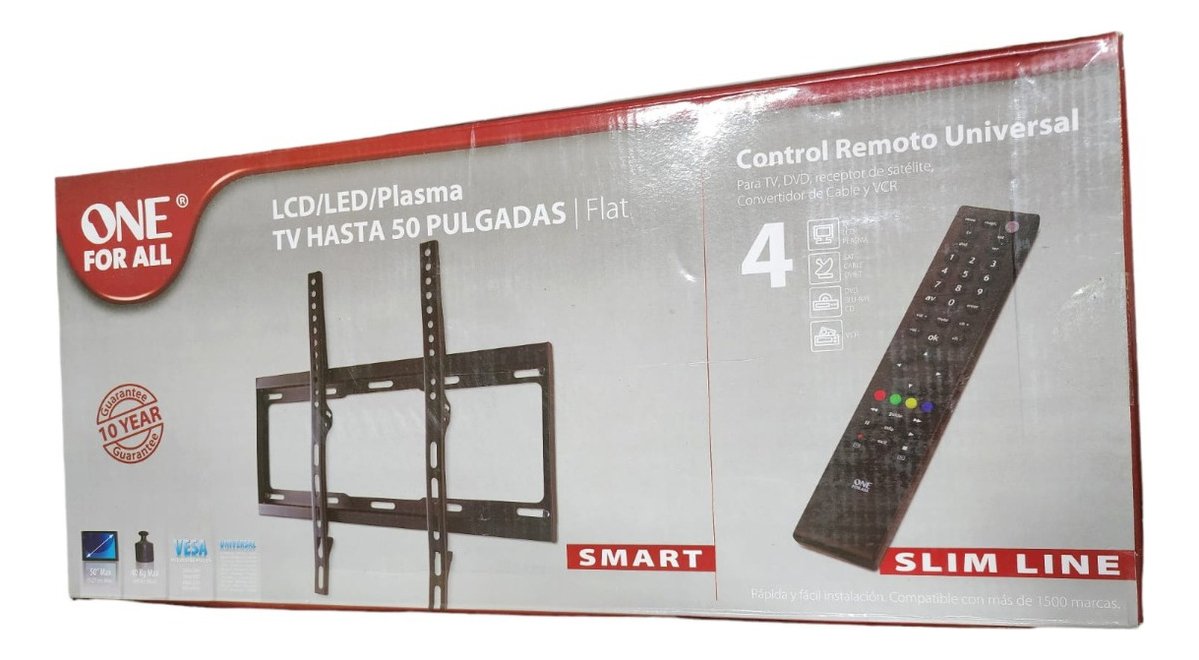Soporte Led One For All Pe1101 + Control Remoto Universal Negro - Imagen 6