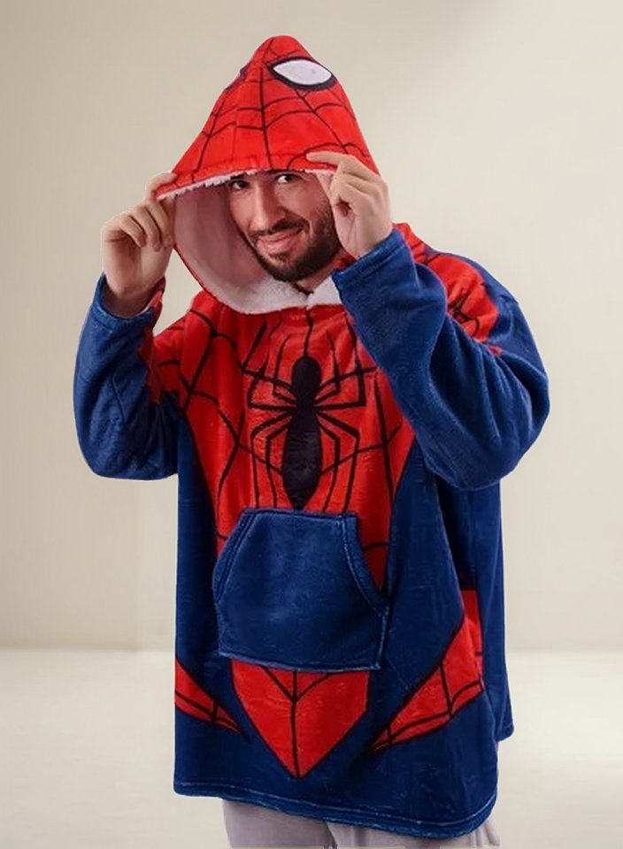 Pijama Maxi Buzo Piñata Disney Talle Unico Spiderman Unisex Azul Unico