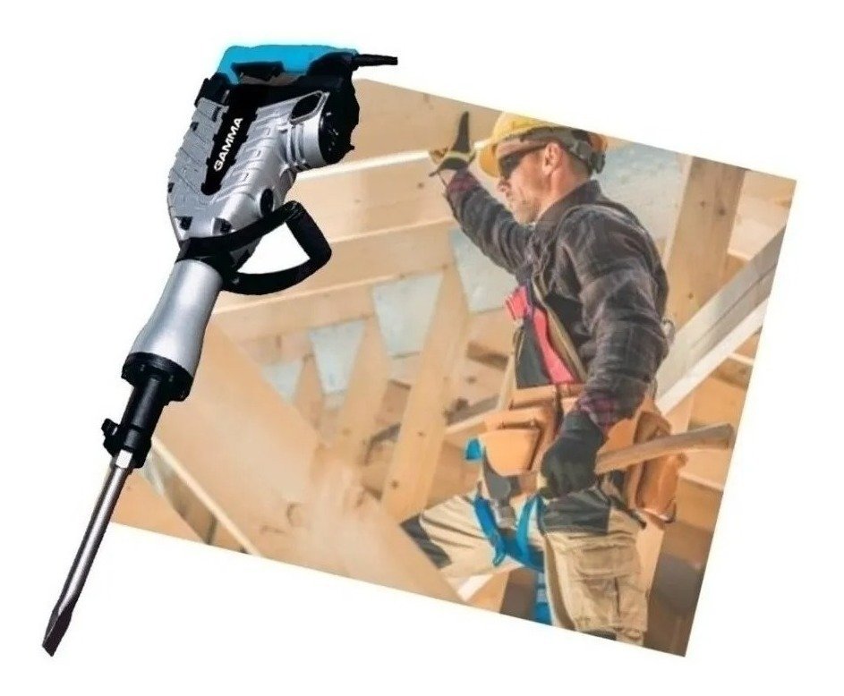 Martillo Demoledor Gamma G1952ar 1500w Percutor Amortiguador Color Acero - Imagen 2