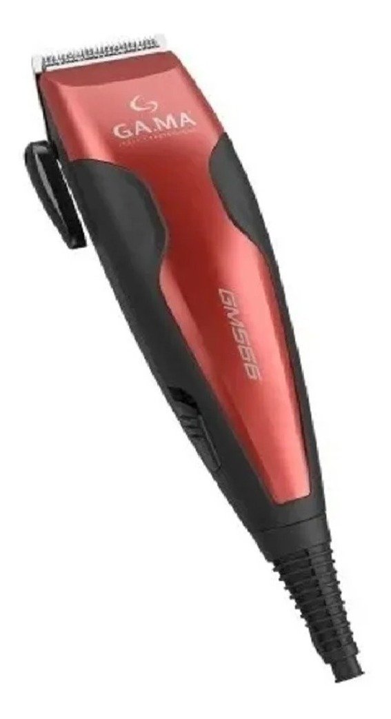 Cortadora De Pelo Gm566 Clipper Magnetico 13 Piezas Rojo - Imagen 2