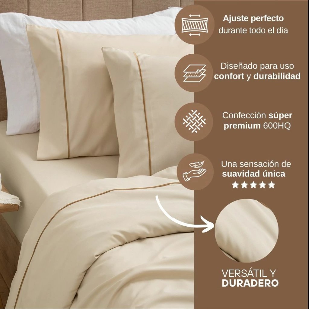 Juego Sábanas Palette Plain King Size 600 Hilos - Imagen 13