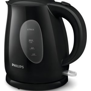 Pava Eléctrica Philips Hd4695/90 1 Litro Hervidor Color Negro