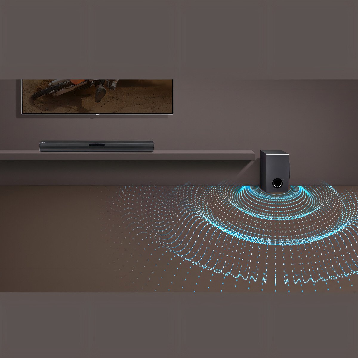 Barra De Sonido LG Sqc1 160w Sonido Envolvente Dolby Digital Negro - Imagen 7