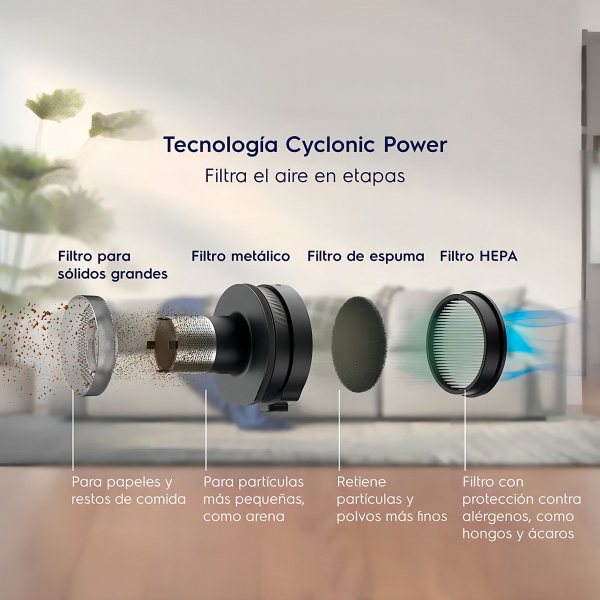 Aspiradora Inalámbrica Electrolux 2 En 1 Ergorápido 90w Erg019 Cyclonic Power Color Azul - Imagen 9