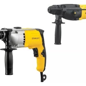 Kit Stanley Rotomartillo Shr263 + Taladro Percutor Stdh8013 Amarillo Y Negro
