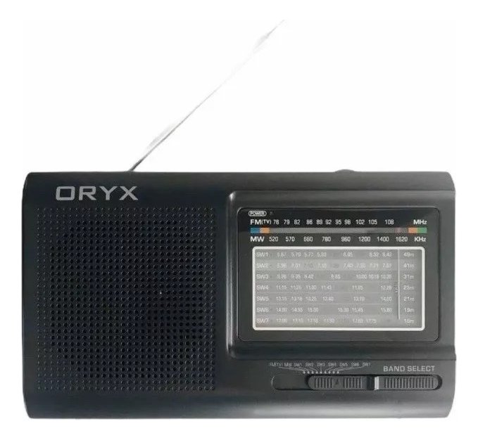 Radio Portatil Oryx Kk-8021 Alimentación Dual 3 Bandas Negra Negro - Imagen 3