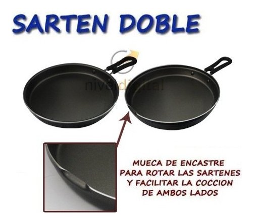 Sarten Doble 24 Cm Teflon Tramontina Omeletera Gris Oscuro Color Grafito - Imagen 6
