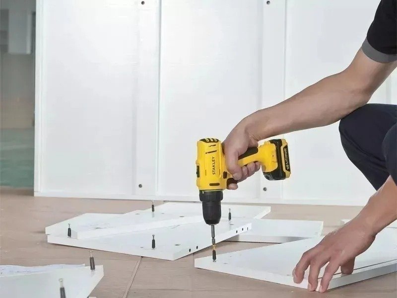 Taladro Percutor Stanley Sch12s2ka 12v 100 Acc Mecha Maletin Amarillo 50 Hz - Imagen 2