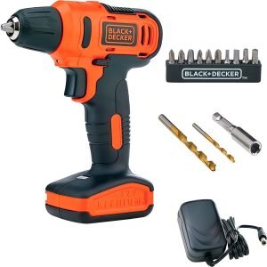 Taladro Atornillador Inalámbrico De 10mm Black+decker Ld12s + 1 Batería De 1.5ah + Accesorio Con Caja De Cartón
