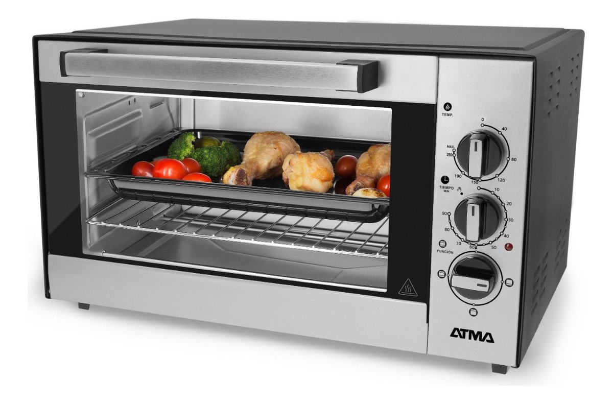 Horno Grill Atma 94hg3021 Eléctrico 1200w 25.6l En Plateado - Imagen 2