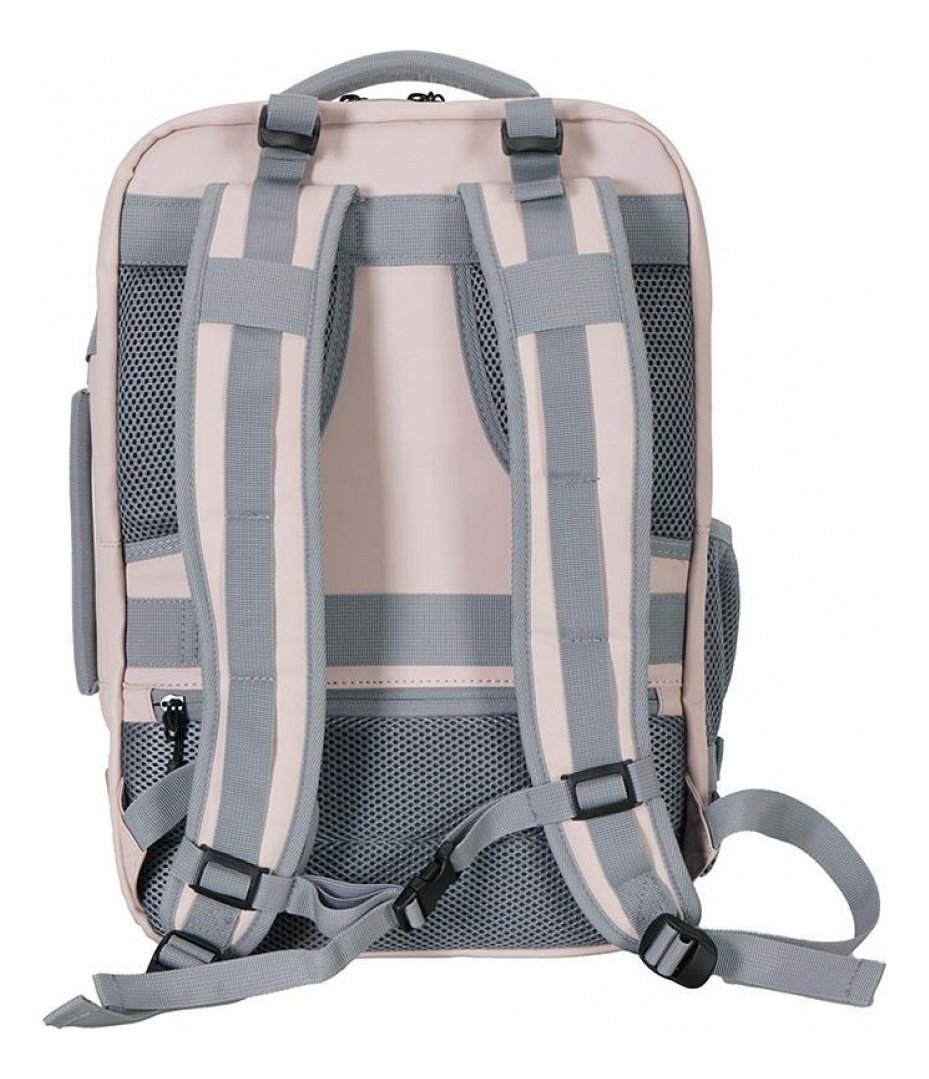 Mochila Elf Para Viaje Rosa Con Compartimento Para Notebook Y Correa Para Equipaje Liso - Imagen 3
