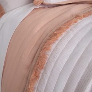 Cubrecama Cover Kit 3 Pz Alcoyana 2 1/2  2 Fundas Pacific Salmon