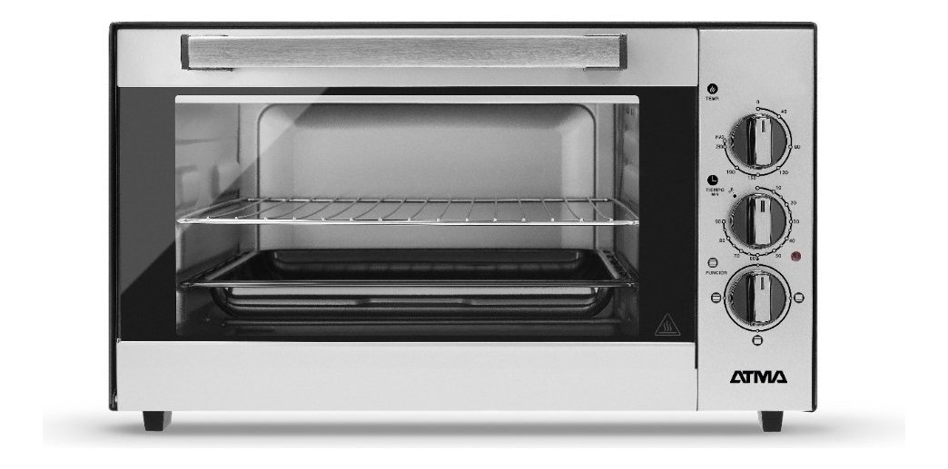 Horno Grill Atma 94hg3021 Eléctrico 1200w 25.6l En Plateado