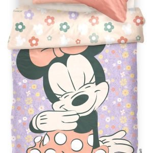 Acolchado Infantil Reversible 1 1/2 Plaza Minnie -piñata- Color Lila