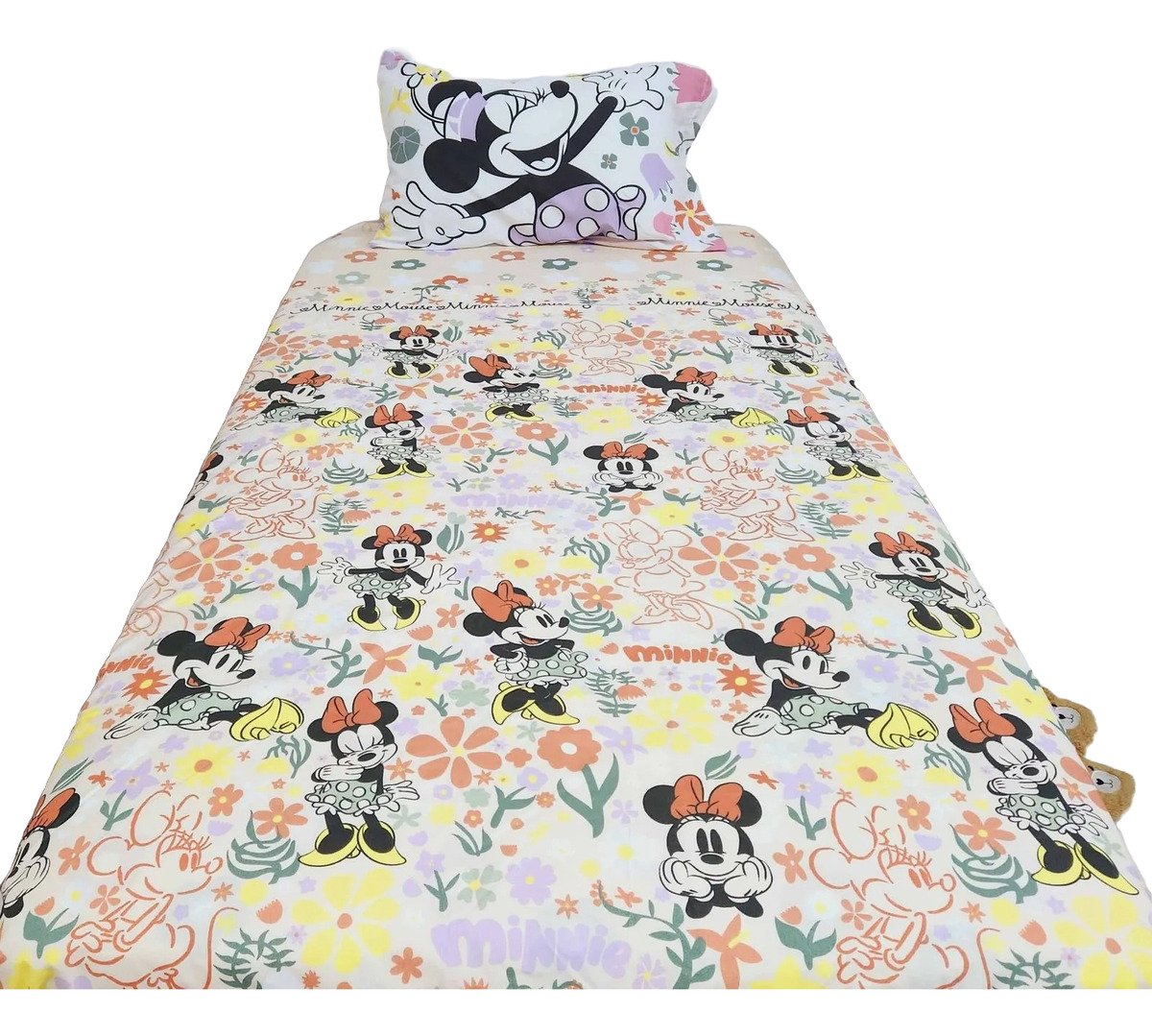 Juego De Sabanas Piñata 1 1/2 Minnie Ultra Soft Coral Claro Minnie - Imagen 2