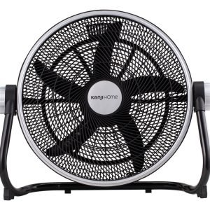 Ventilador Turbo De 20 Pulgadas Kanjihome Kjh-fh1211 5 Aspas Plasticas Color De La Estructura Negro Color De Las Aspas Negro