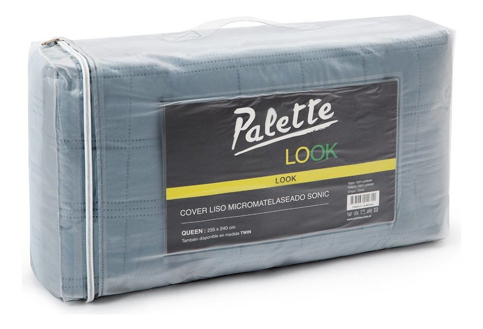 Cubrecama Twin Size Verano Bitono Micromatelaseado 170x240 Color Look | Cielo Lisa - Imagen 3