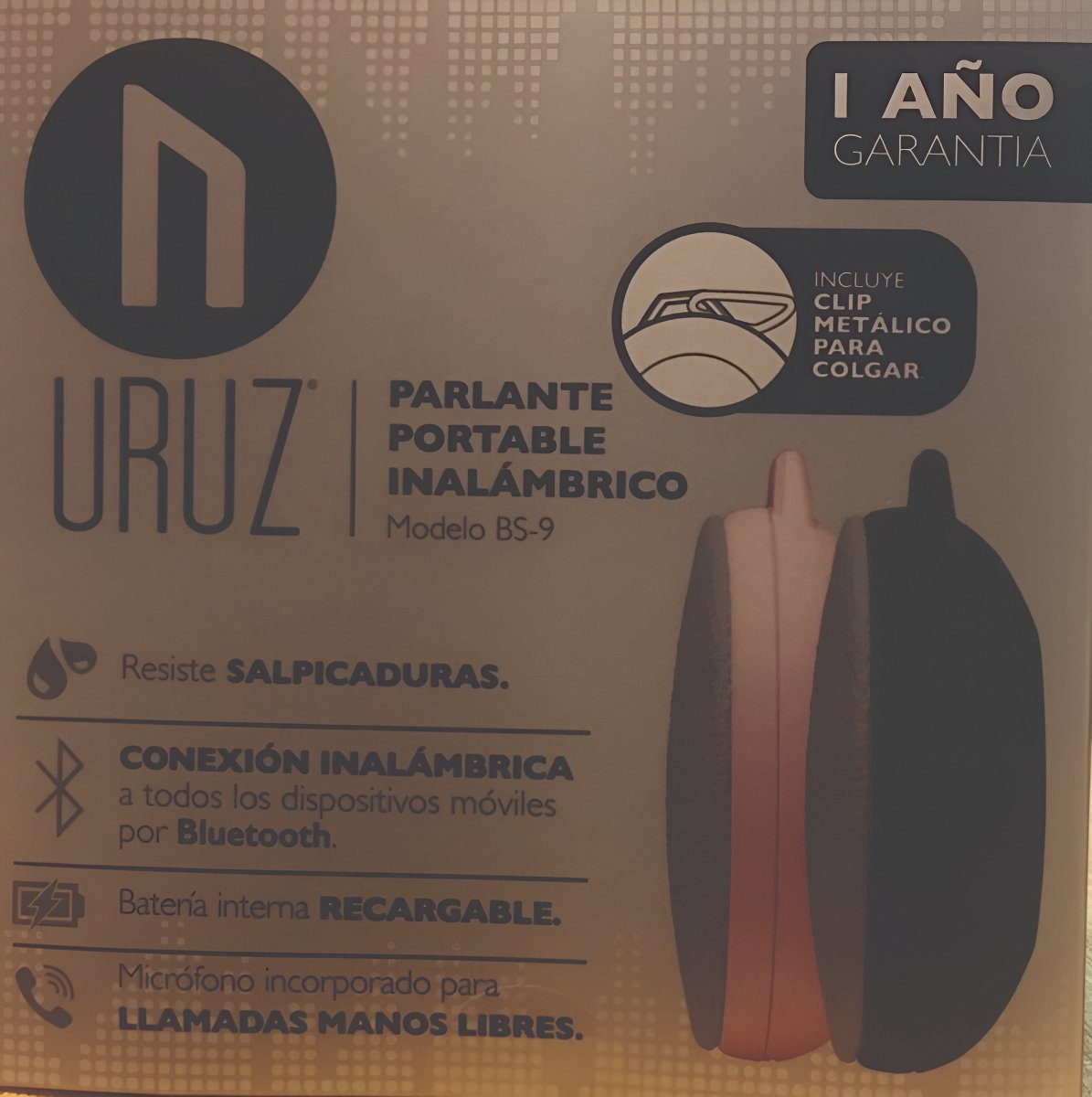Parlante Pottátil Inalámbrico Uruz Oferta Única Con Garantía Gris