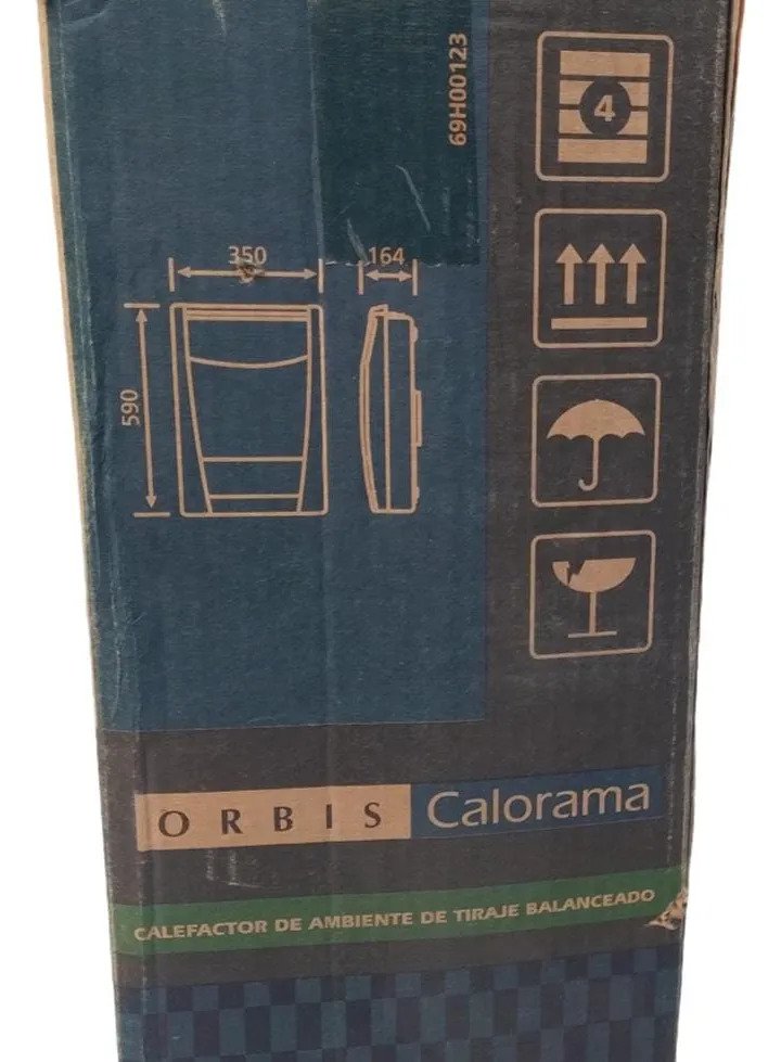 Calefactor Orbis Calorama Tb2500 Tiro Balanceado 2500 Kcal/h Blanco - Imagen 8