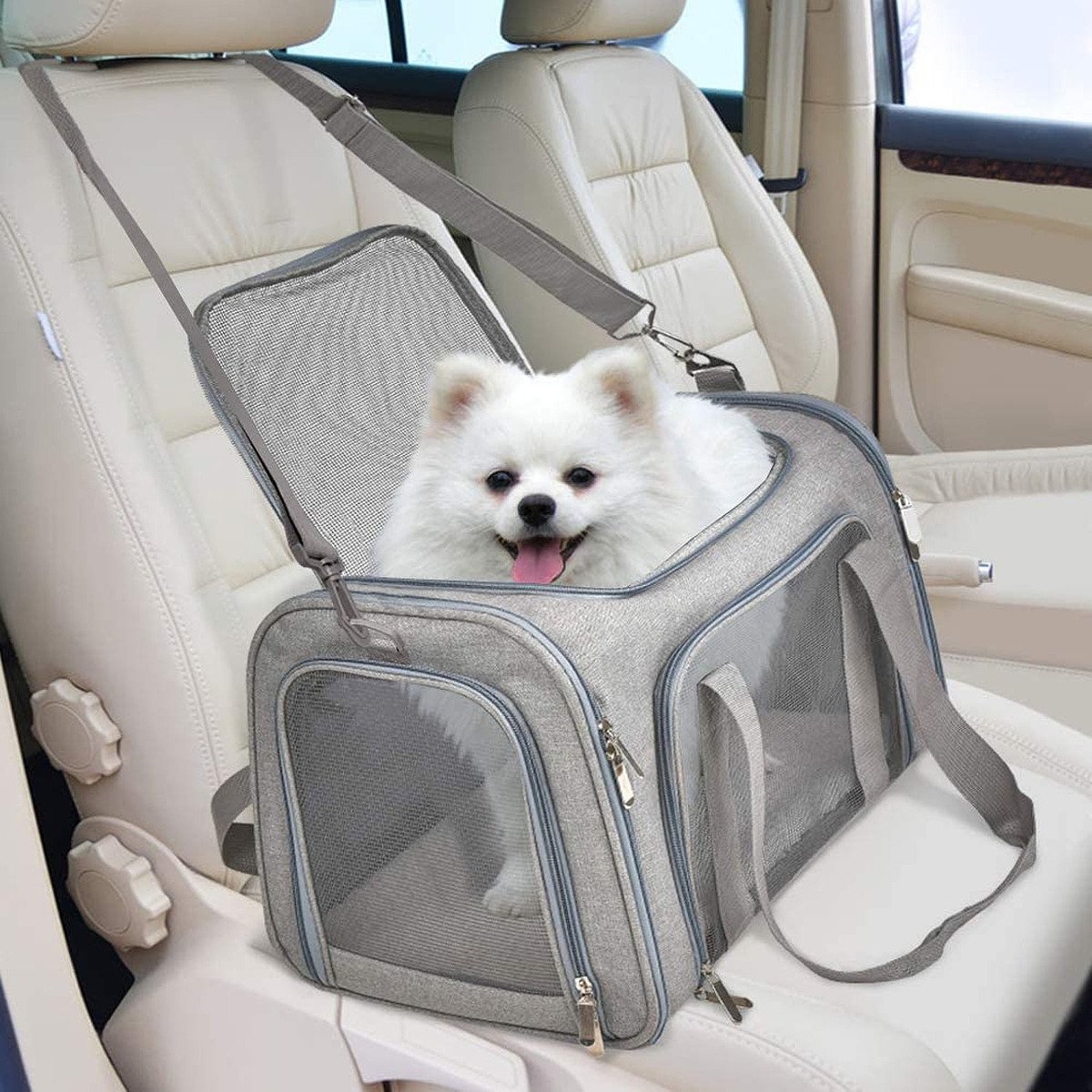 Transportadora Proline Para Mascotas Apta Cabina -vyppr130pi Gris - Imagen 3