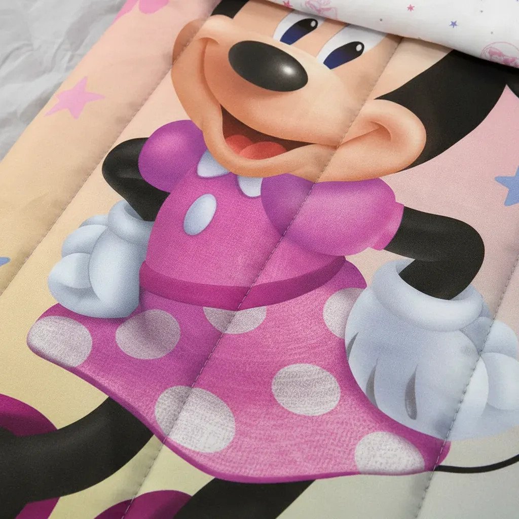 Acolchado Piñata Disney 1 1/2 Plaza Reversible 155x240 Cm Rosa Minnie - Imagen 3