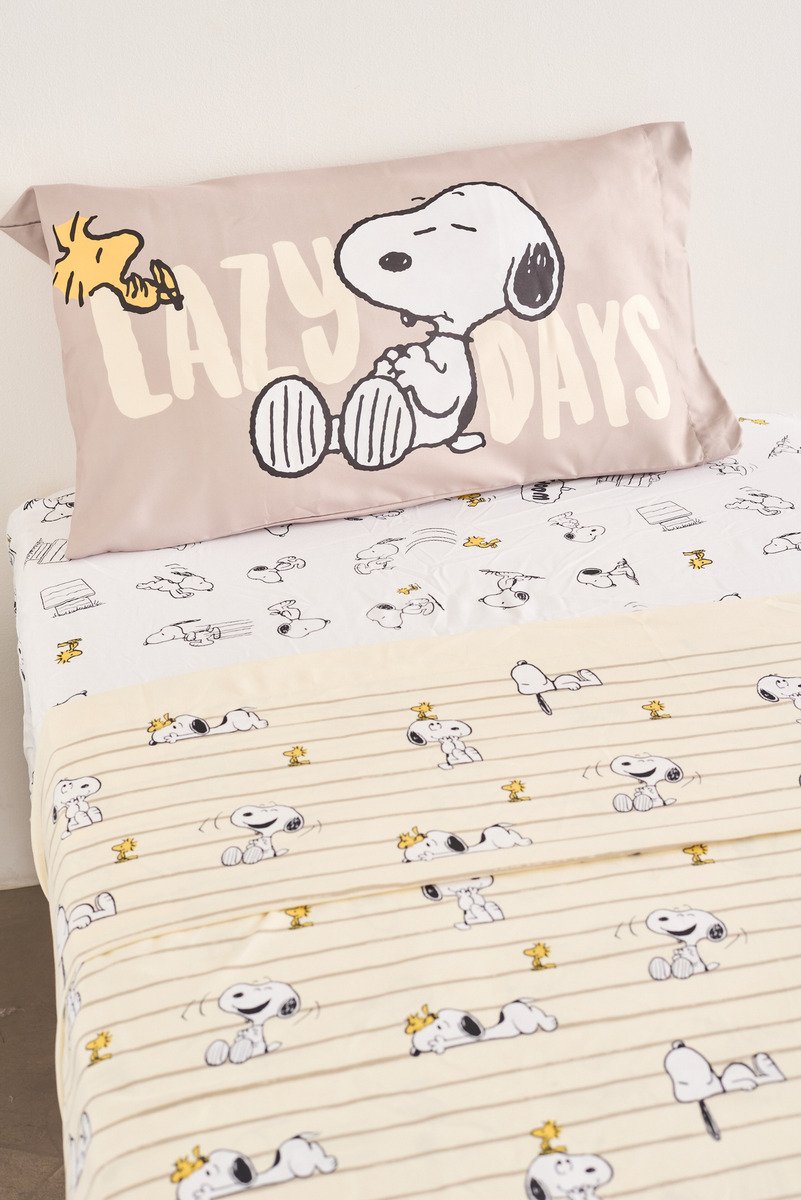 Juego De Sábanas 1 1/2 Plus Snoopy Piñata Beige Snoopy - Imagen 4
