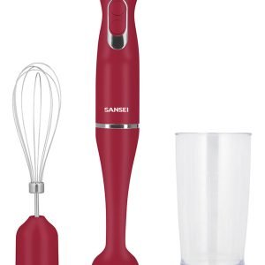 Licuadora De Mano Sansei 600w Cuchillas Acero Anoxidable Rojo