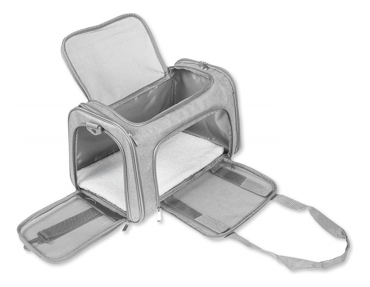 Transportadora Proline Para Mascotas Apta Cabina -vyppr130pi Gris - Imagen 4