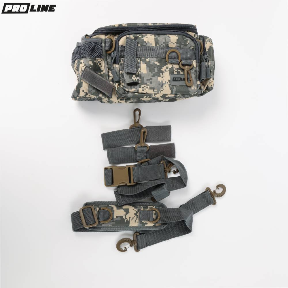 Bolso De Pesca Gris Camuflaje Proline