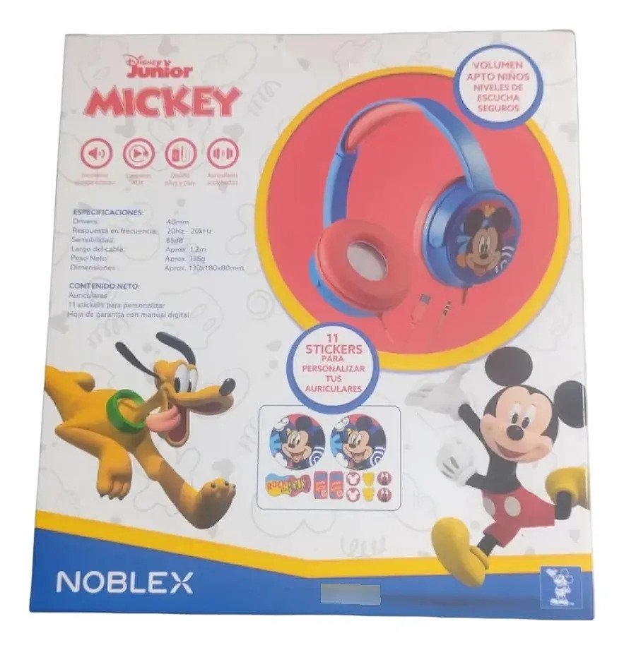 Auricular Noblex Mickey Vincha Over Head Dy200mi Azul - Imagen 3