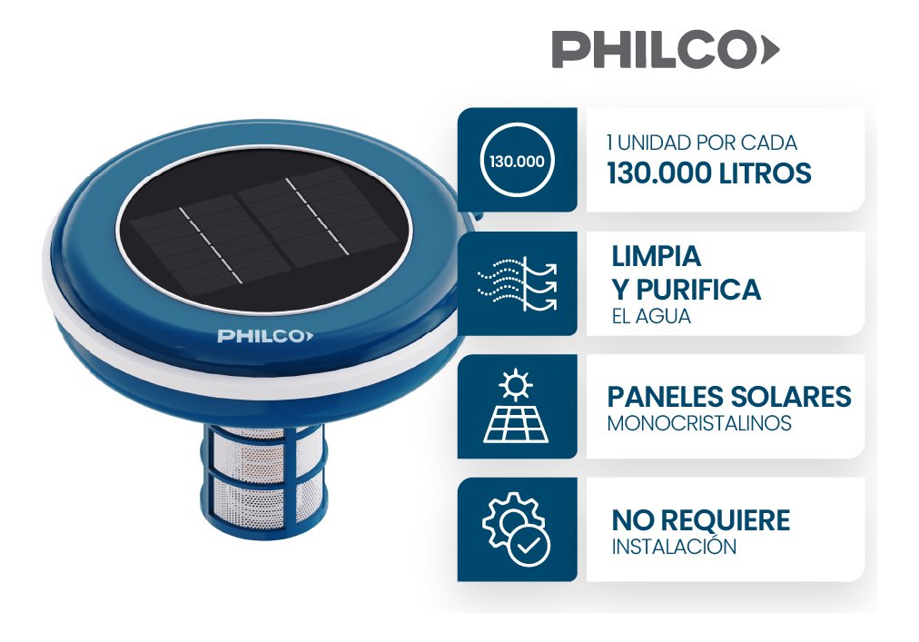 Ionizador Solar Philco Pileta 130000 Lts Anti Sarro Algas Ahorro Cloro - Imagen 3