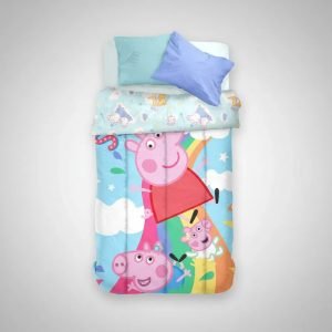 Acolchado Piñata Disney 1 1/2 Plaza Reversible 155x240 Cm Multicolor Pepa Pig